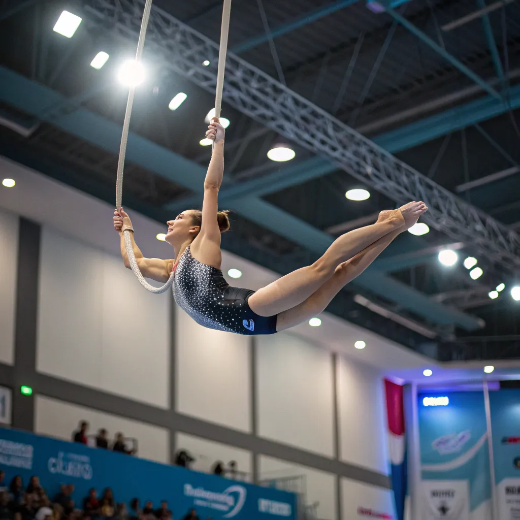 Aerial gymnastics performance at HYRALION