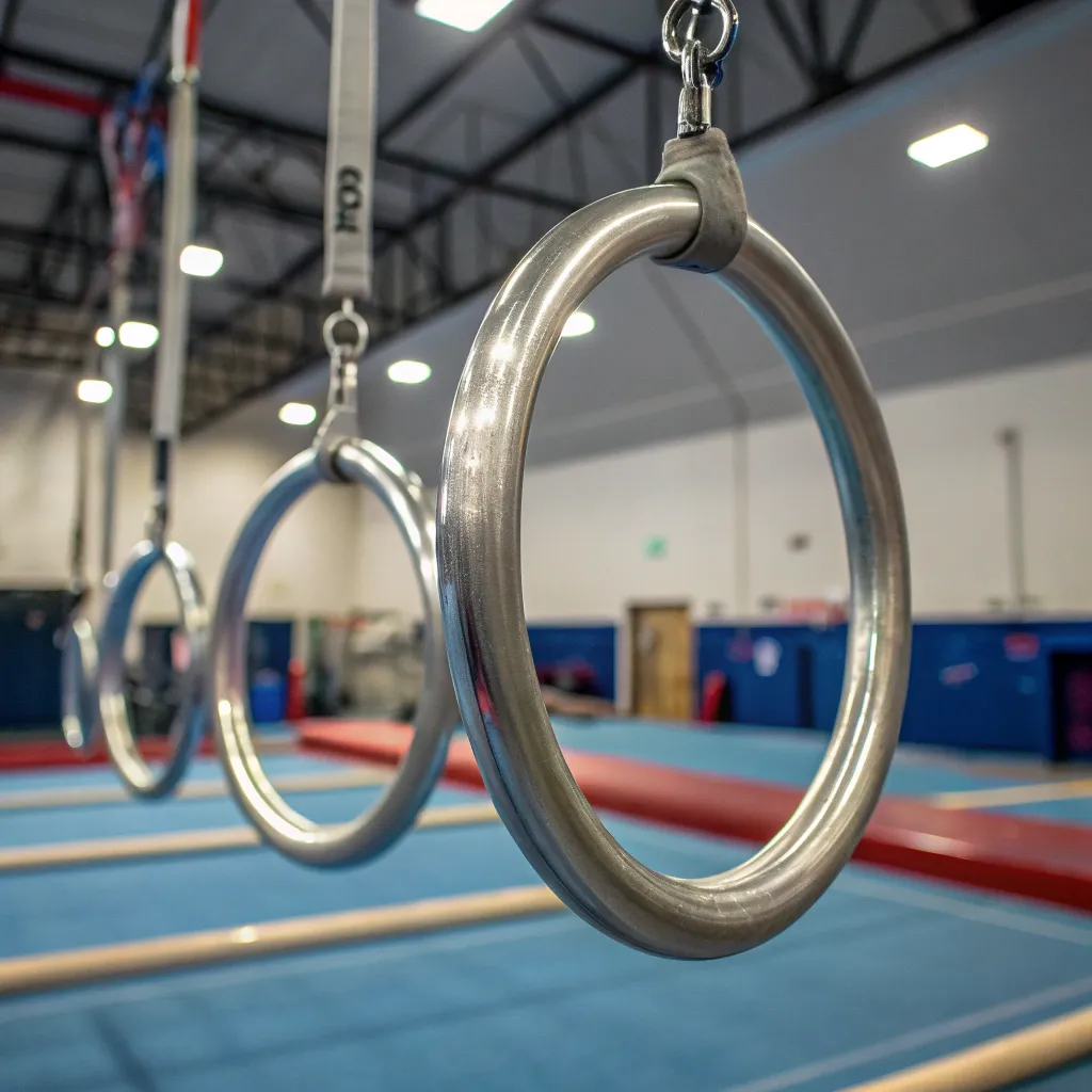 Steel aerial hoops for gymnastics training